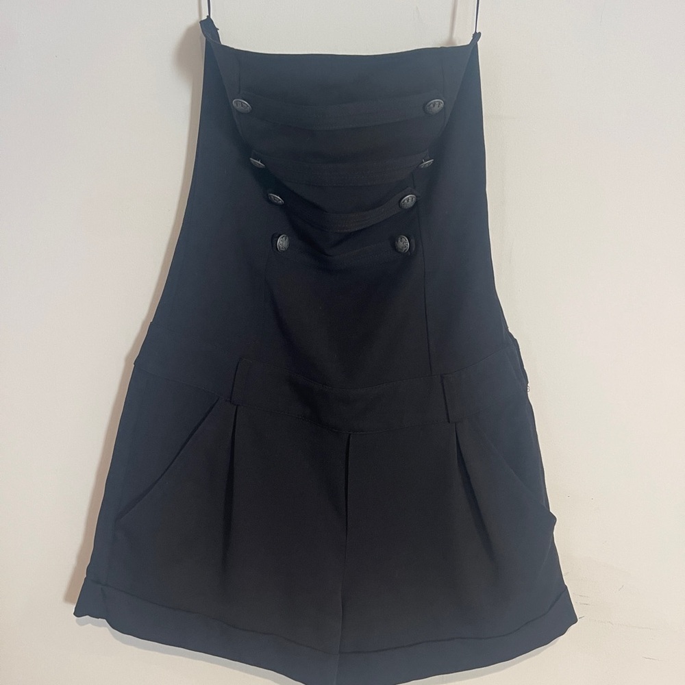 Zara Black Buttoned Romper